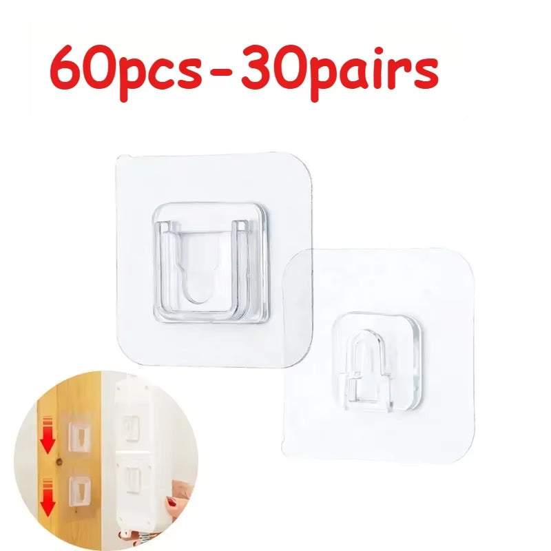 Clear double-sided adhesive wall hooks – view 9