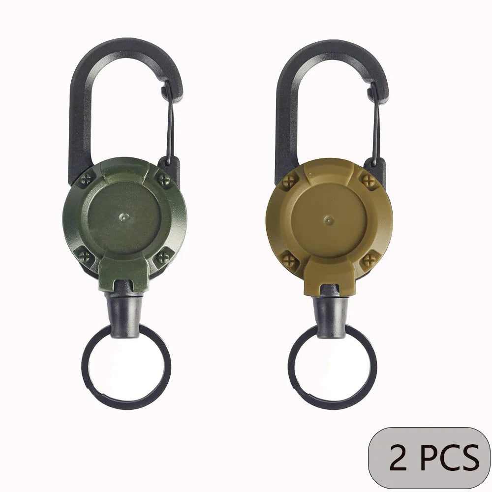 Porte-Clés Rétractables Extensibles, Bobines D'Insigne, Clip Robuste Avec Mousqueton, Pour Hommes, Sacs D'Extérieur, 1/2/4 Pièces