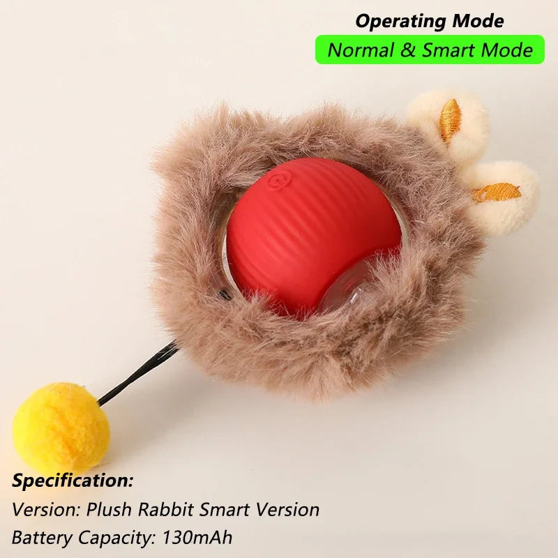 1/2 PCS Jouet Interactif Pour Chat, Balle Roulante Automatique, Fausse Queue, Rechargeable, Jouet Électrique Intelligent Pour Animaux De Compagnie, Jouet Pour Animaux De Compagnie Imitant Une Souris