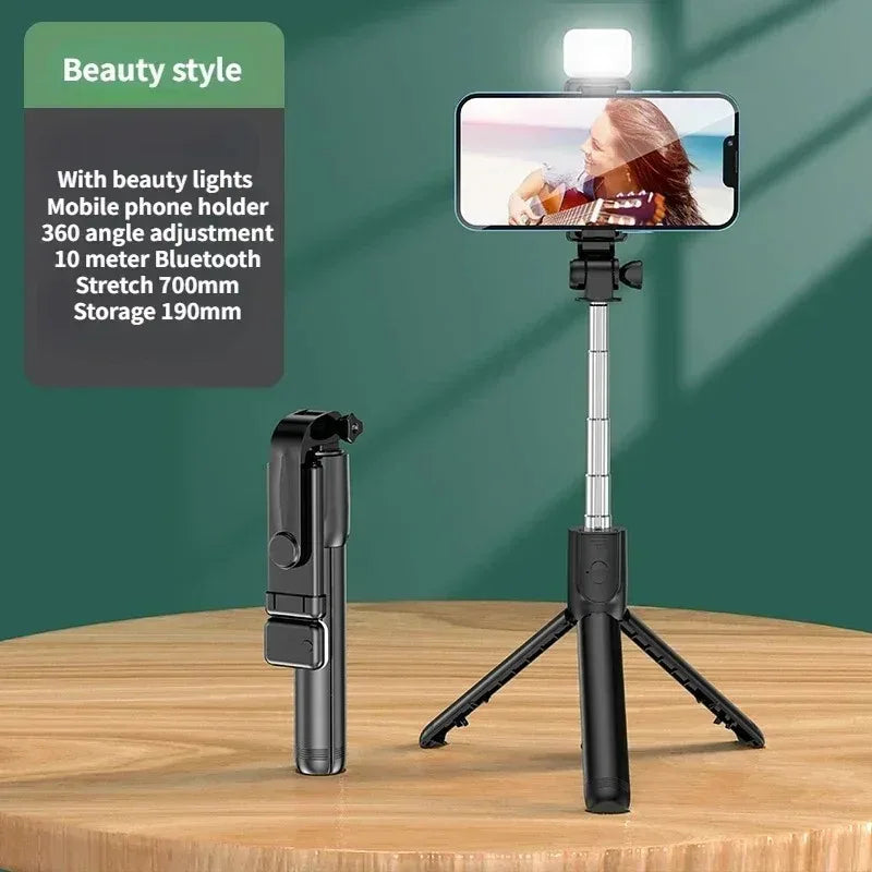 Selfie stick tripod with wireless remote – view 8