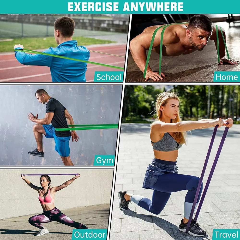 Bande De Résistance En Latex Robuste, Ceinture Élastique De Sport, Bandes D'Assistance De Traction Pour Pilates, Entraînement, Forme De Fitness, Corps, Gymnastique À Domicile