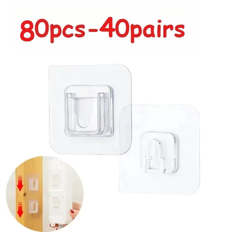 Clear double-sided adhesive wall hooks – view 10