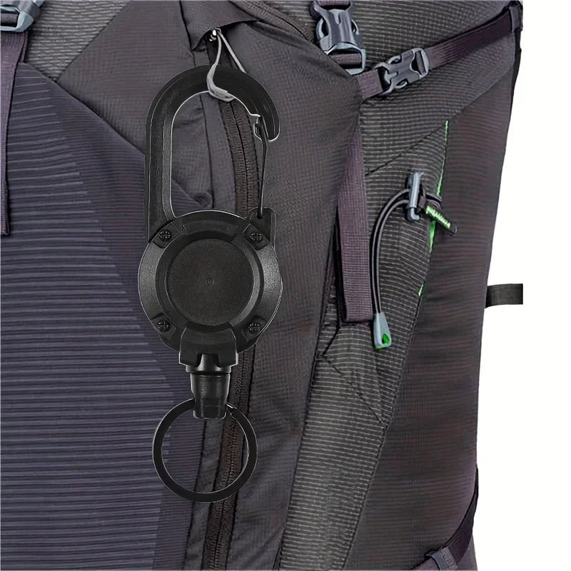 Porte-Clés Rétractables Extensibles, Bobines D'Insigne, Clip Robuste Avec Mousqueton, Pour Hommes, Sacs D'Extérieur, 1/2/4 Pièces