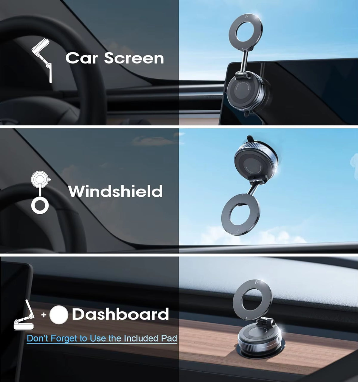 Magnetic Suction Cup Phone Holder – view 4