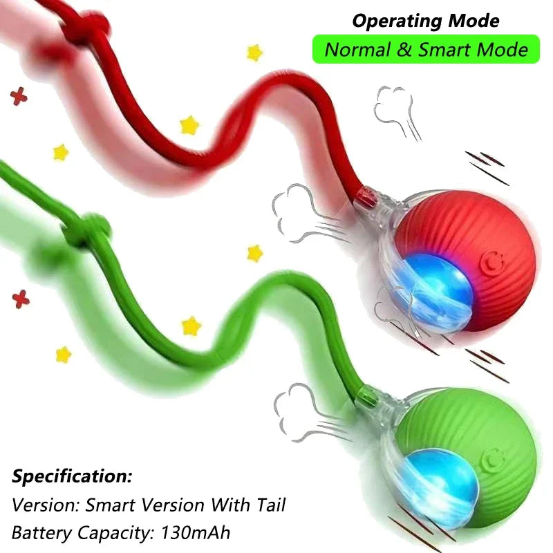 1/2 PCS Jouet Interactif Pour Chat, Balle Roulante Automatique, Fausse Queue, Rechargeable, Jouet Électrique Intelligent Pour Animaux De Compagnie, Jouet Pour Animaux De Compagnie Imitant Une Souris