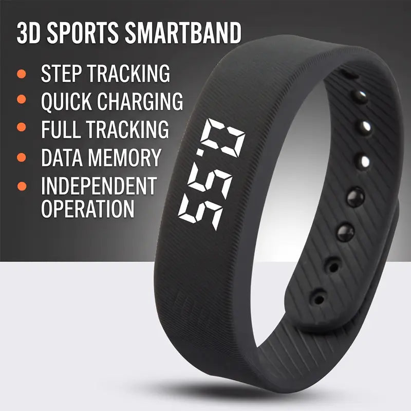 Fitness tracker band with silent alarm – view 7