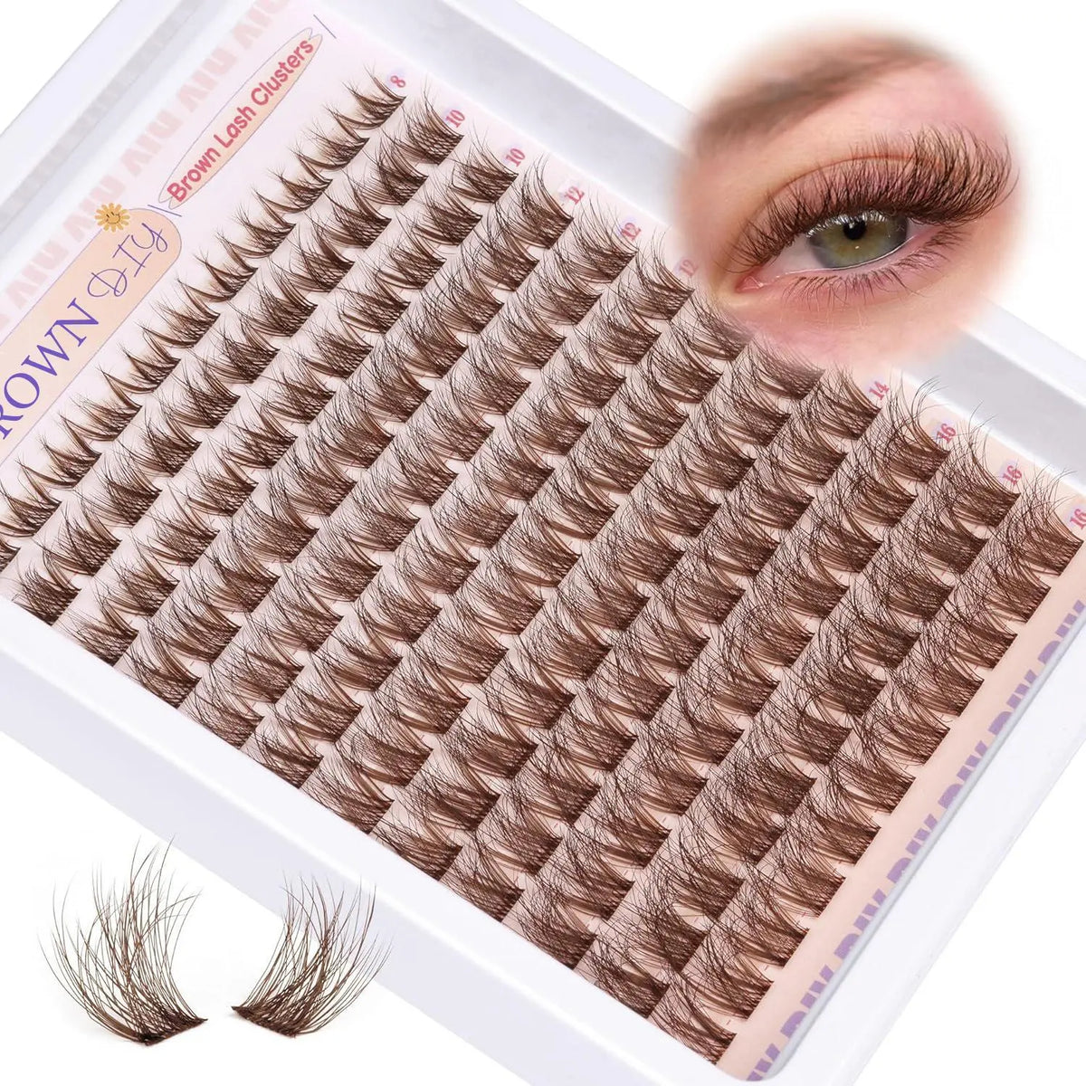 DIY lash clusters D curl 8–16 mm – main view