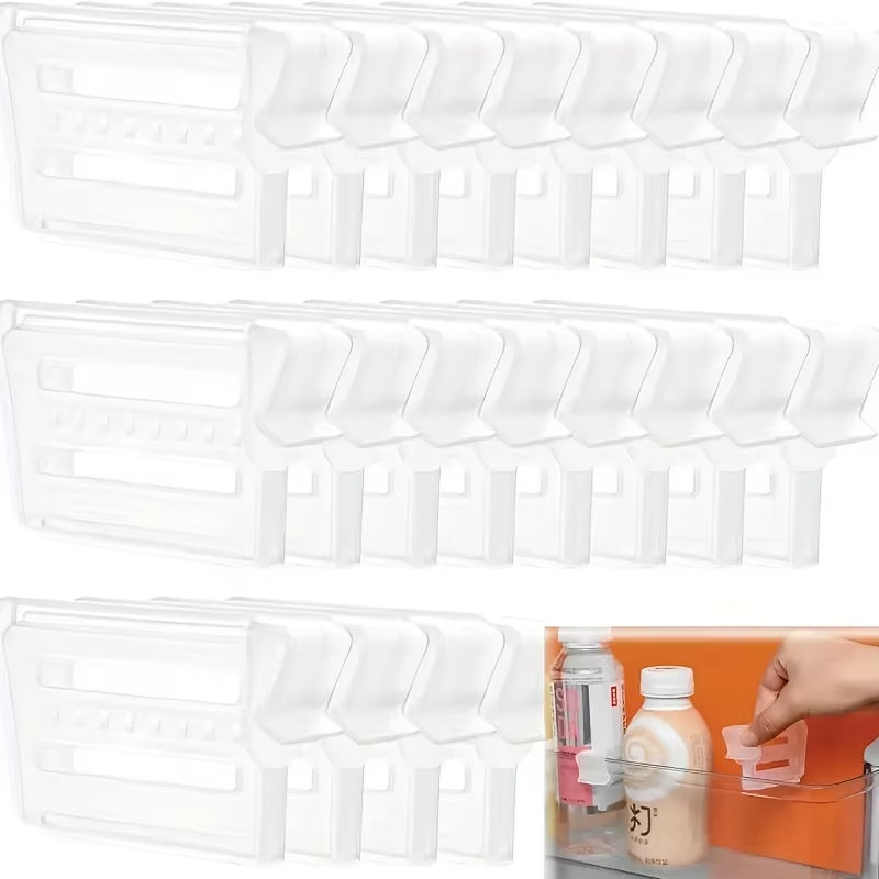 Séparateur D'Espace Pour Réfrigérateur Réglable 6/12 – Organisateur Extensible Pour Boissons Et Sauces – Maximisez Le Stockage Du Réfrigérateur, Organisé Bien