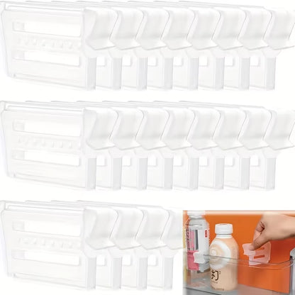 Séparateur D'Espace Pour Réfrigérateur Réglable 6/12 – Organisateur Extensible Pour Boissons Et Sauces – Maximisez Le Stockage Du Réfrigérateur, Organisé Bien