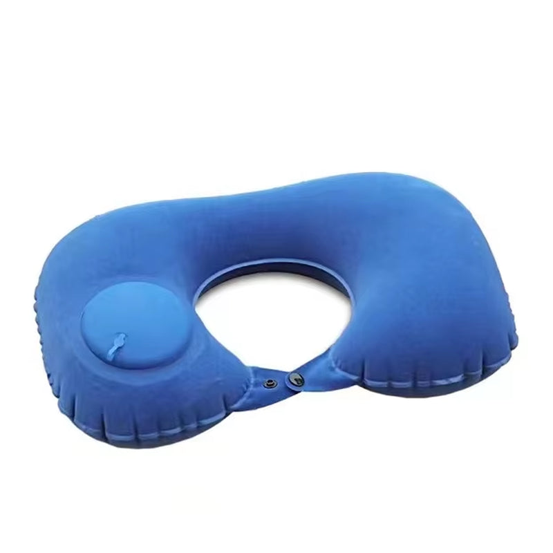 Inflatable U-shape travel neck pillow
