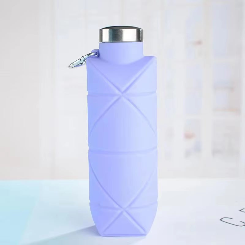 Collapsible silicone water bottle