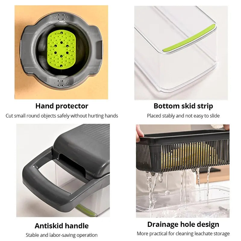 12-in-1 Vegetable Chopper with Container – view 5