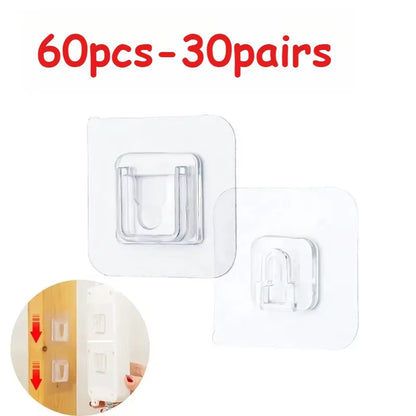 Clear double-sided adhesive wall hooks – view 9