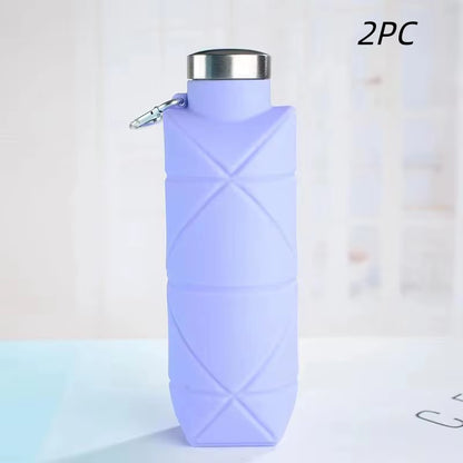 Collapsible silicone water bottle – view 9