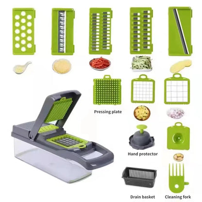 12-in-1 Vegetable Chopper with Container – view 3