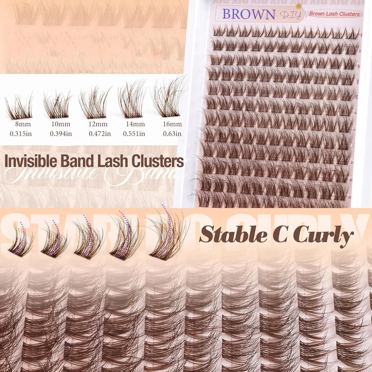 DIY lash clusters D curl 8–16 mm – view 2