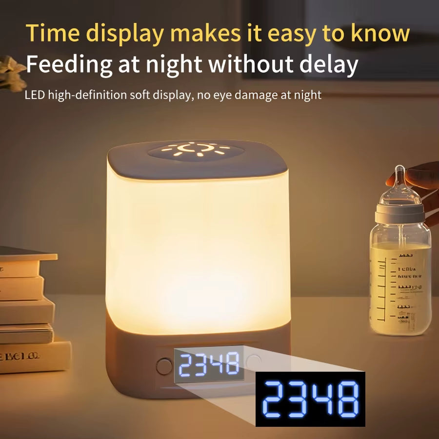 Rechargeable LED night light with clock – view 2
