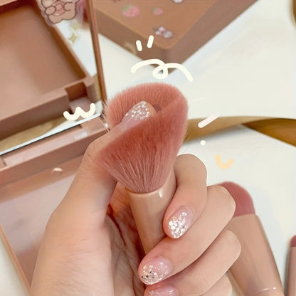 5-Piece Travel Makeup Brush Set with Mirror – view 3