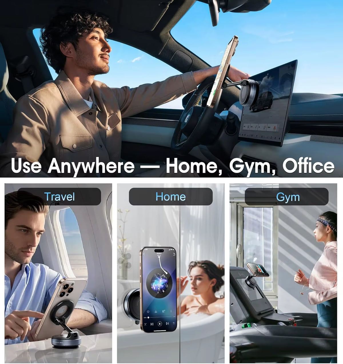 Magnetic Suction Cup Phone Holder – view 2