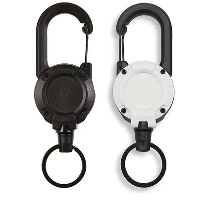 Porte-Clés Rétractables Extensibles, Bobines D'Insigne, Clip Robuste Avec Mousqueton, Pour Hommes, Sacs D'Extérieur, 1/2/4 Pièces