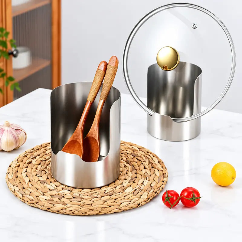 Stainless steel spoon and lid rest – view 6