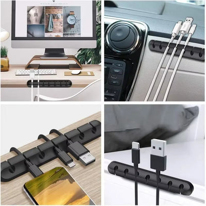 Silicone desk cable organizer clips – view 6