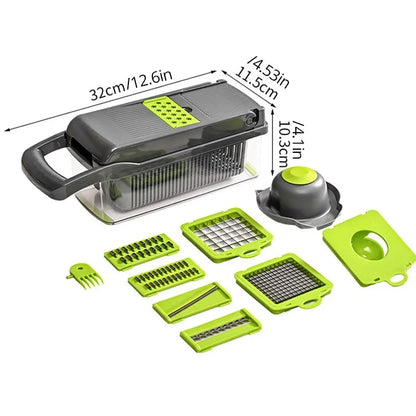 12-in-1 Vegetable Chopper with Container – view 6