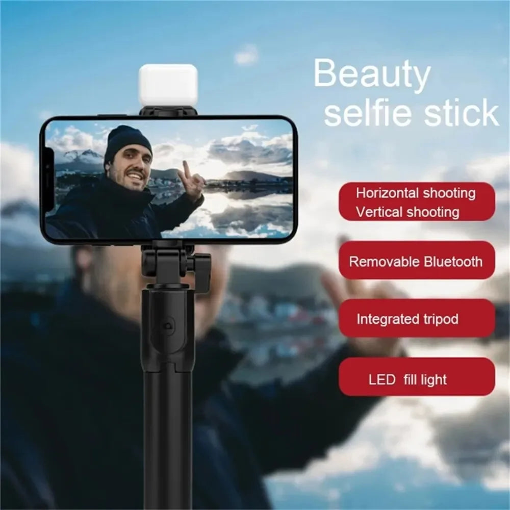 Selfie stick tripod with wireless remote – view 7