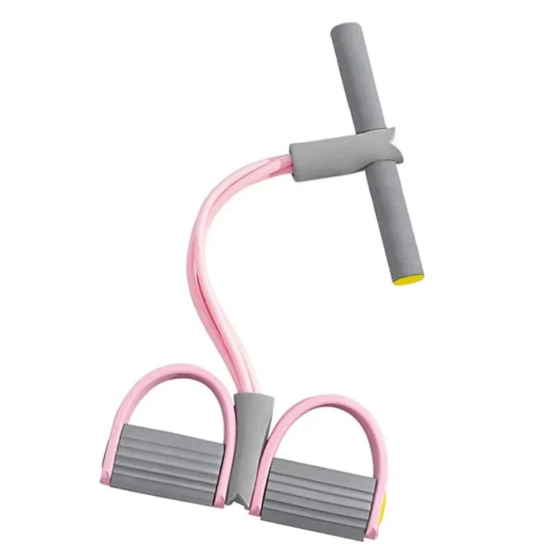 4-Tube Pedal Resistance Band – Pink and Grey, main view