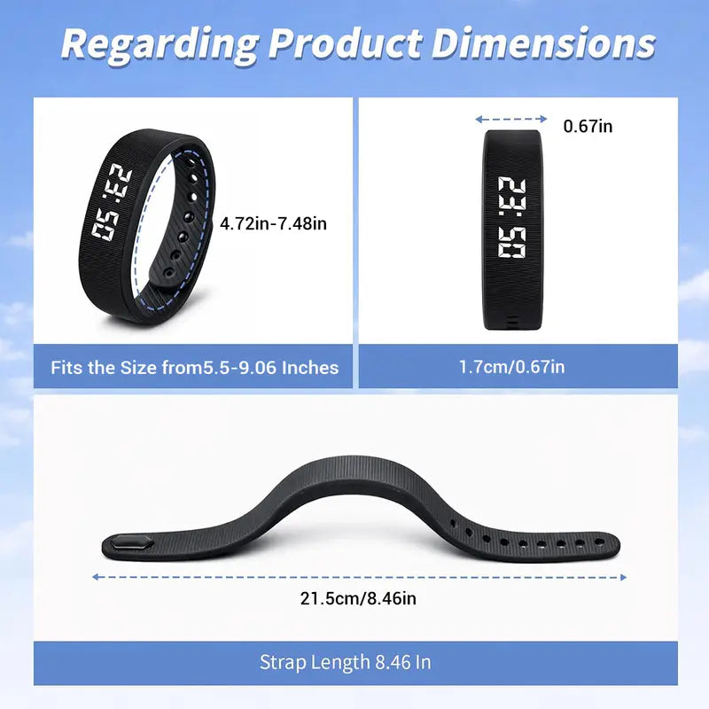 Fitness tracker band with silent alarm – view 5