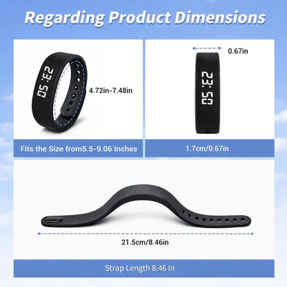 Fitness tracker band with silent alarm – view 5