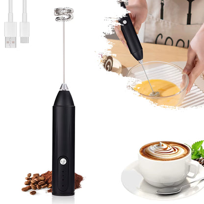 Rechargeable mini electric whisk and milk frother – view 2