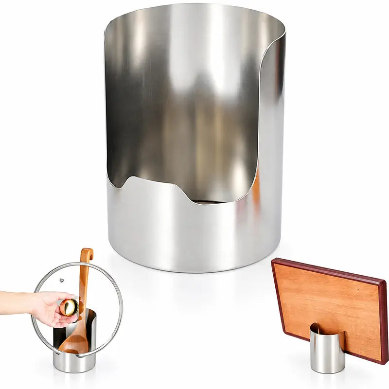 Stainless steel spoon and lid rest – main view