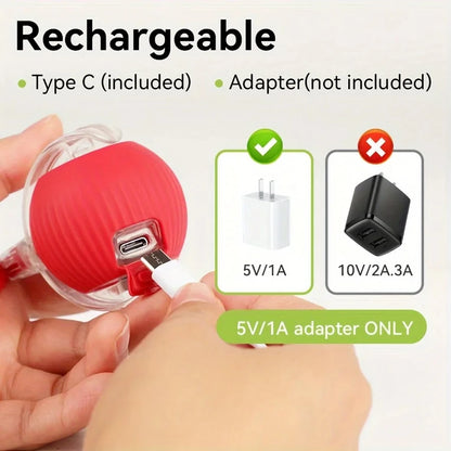 1/2 PCS Jouet Interactif Pour Chat, Balle Roulante Automatique, Fausse Queue, Rechargeable, Jouet Électrique Intelligent Pour Animaux De Compagnie, Jouet Pour Animaux De Compagnie Imitant Une Souris