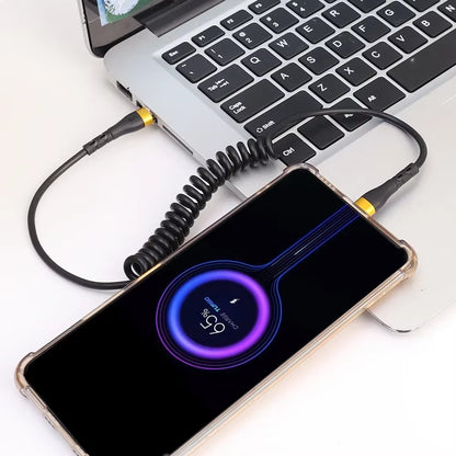 Câble Rétractable USB-C Vers USB-C À Charge Rapide PD 120W, Compatible Avec Les Appareils À Charge Rapide Iphone 16/17, Xiaomi Et Samsung