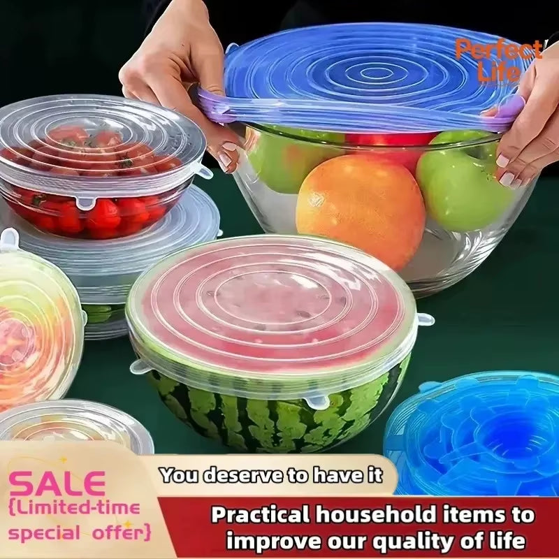Silicone Stretch Lids Set of 6 – view 2