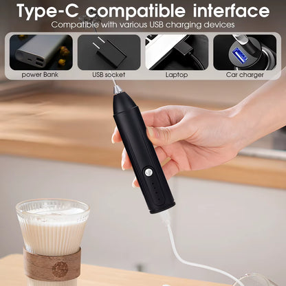 Rechargeable mini electric whisk and milk frother – view 7