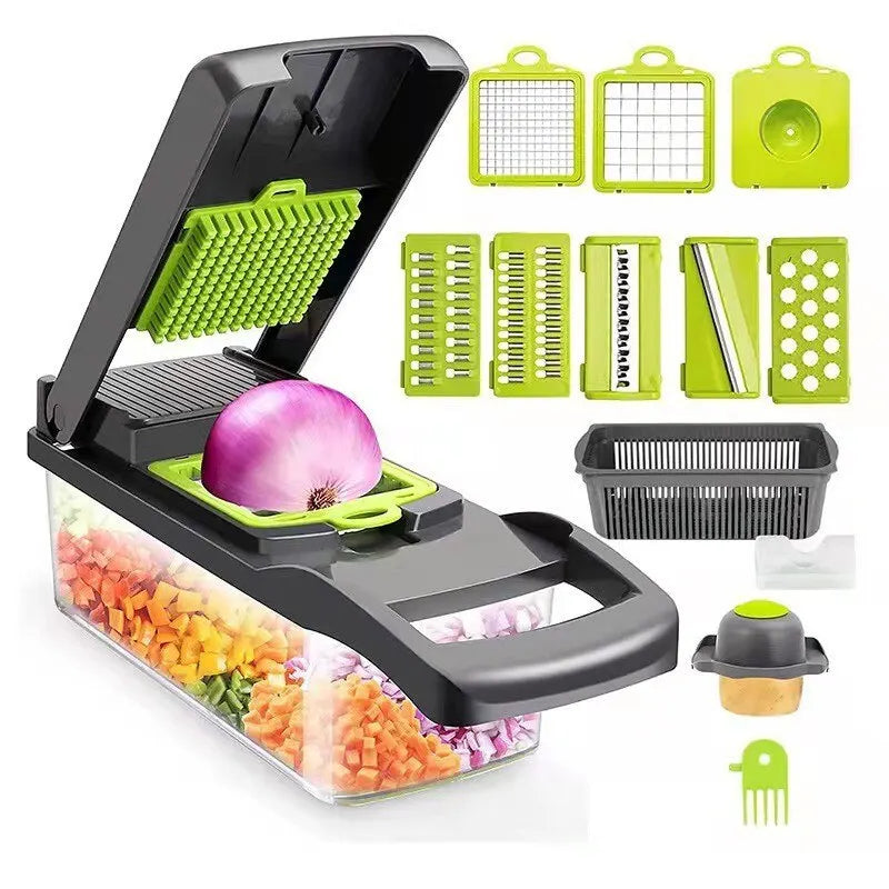 12-in-1 Vegetable Chopper with Container – main view