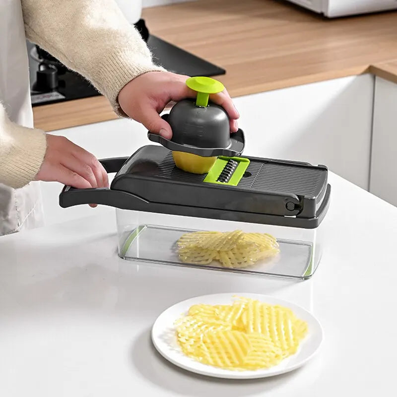 12-in-1 Vegetable Chopper with Container – view 4
