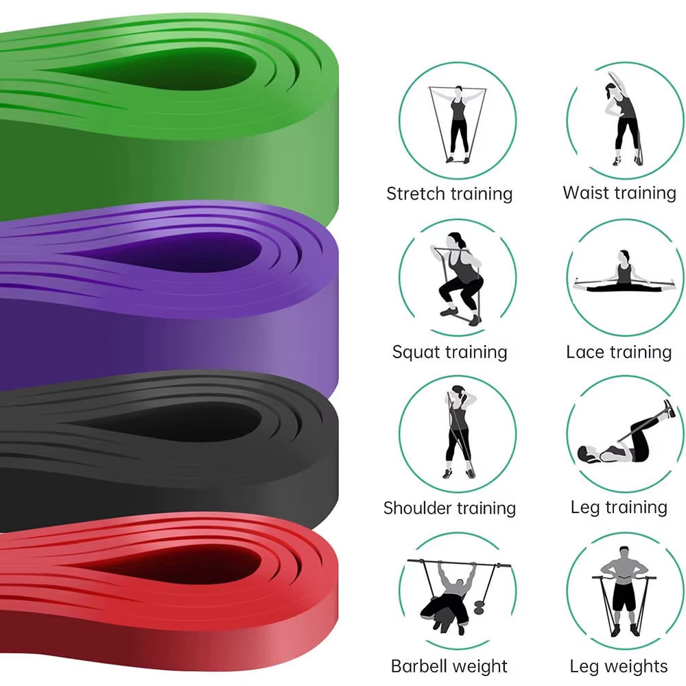 Bande De Résistance En Latex Robuste, Ceinture Élastique De Sport, Bandes D'Assistance De Traction Pour Pilates, Entraînement, Forme De Fitness, Corps, Gymnastique À Domicile