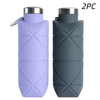 Collapsible silicone water bottle – view 13