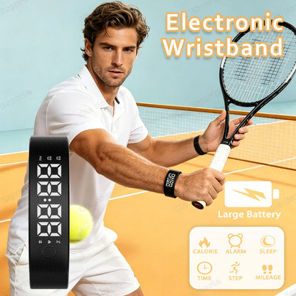 Vibrating Alarm Wristband with Pedometer – view 4