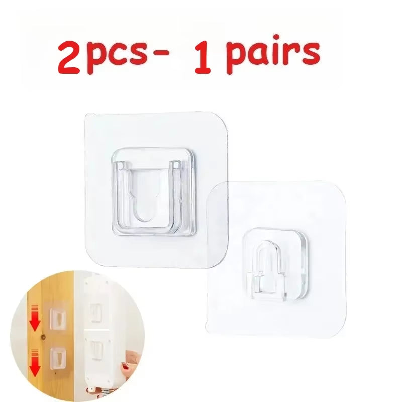 Clear double-sided adhesive wall hooks – main view