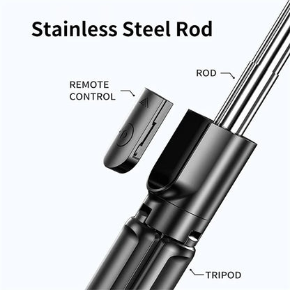 Selfie stick tripod with wireless remote – view 4