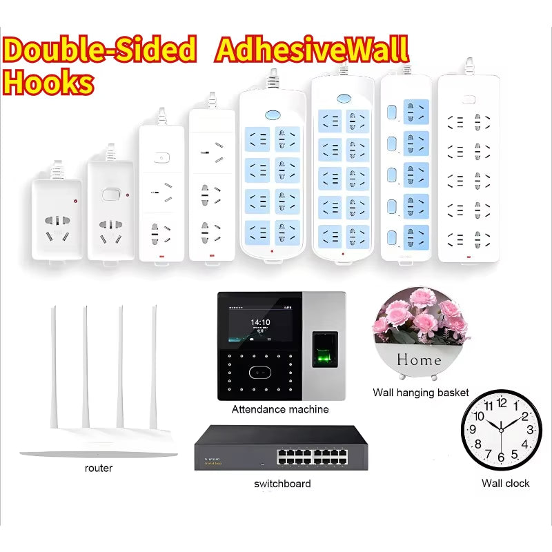 Clear double-sided adhesive wall hooks – view 2