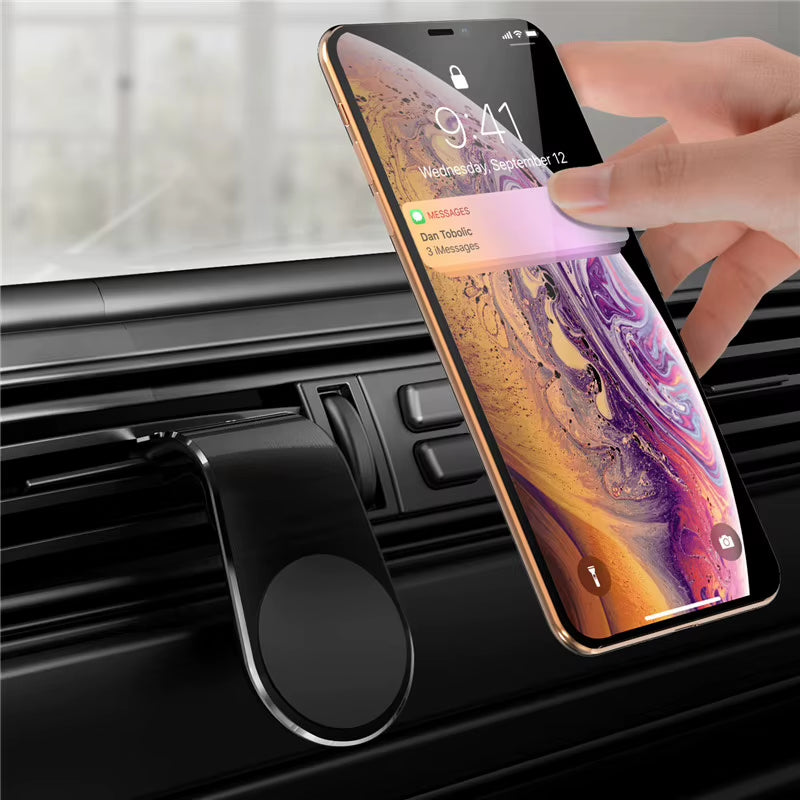 Magnetic air vent car phone mount – view 5