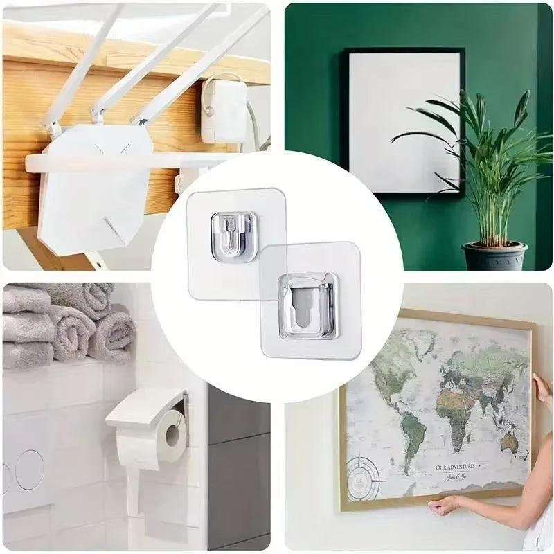 Clear double-sided adhesive wall hooks – view 6