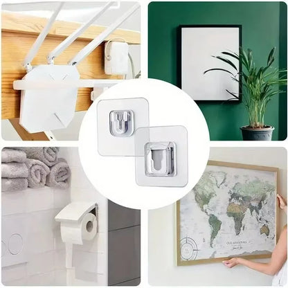 Clear double-sided adhesive wall hooks – view 6