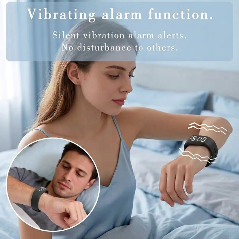 Fitness tracker band with silent alarm – view 4