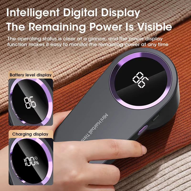 Rechargeable electric lint remover – view 2